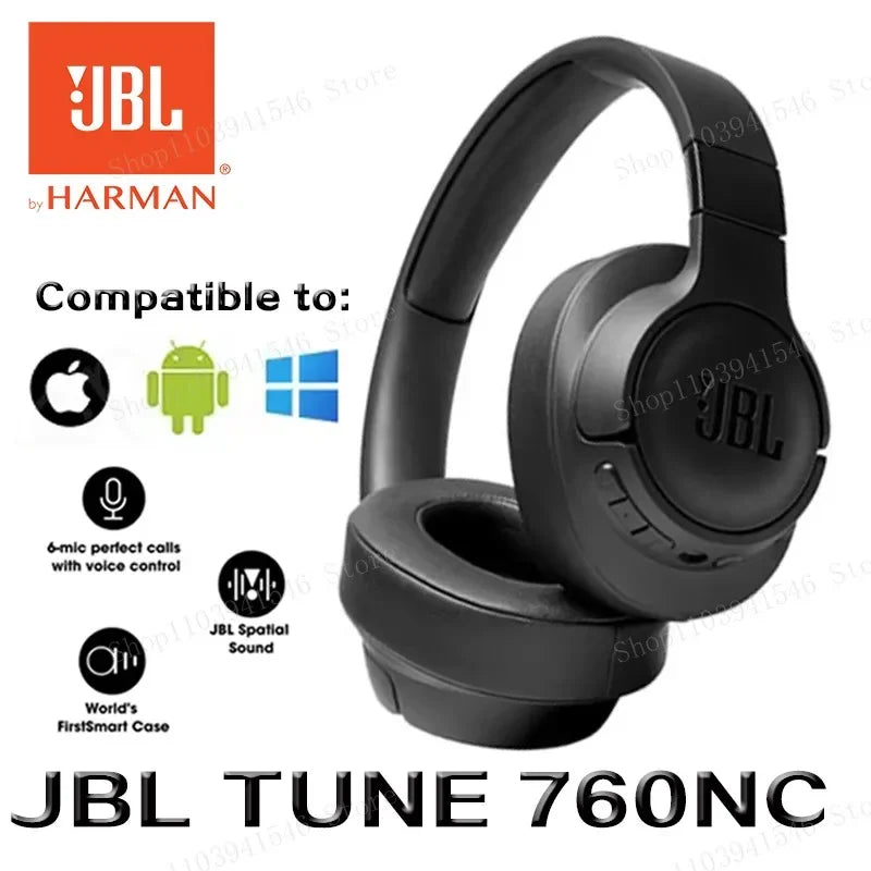 JBL Tune 760NC Foldable Over-Ear Wireless Headphones